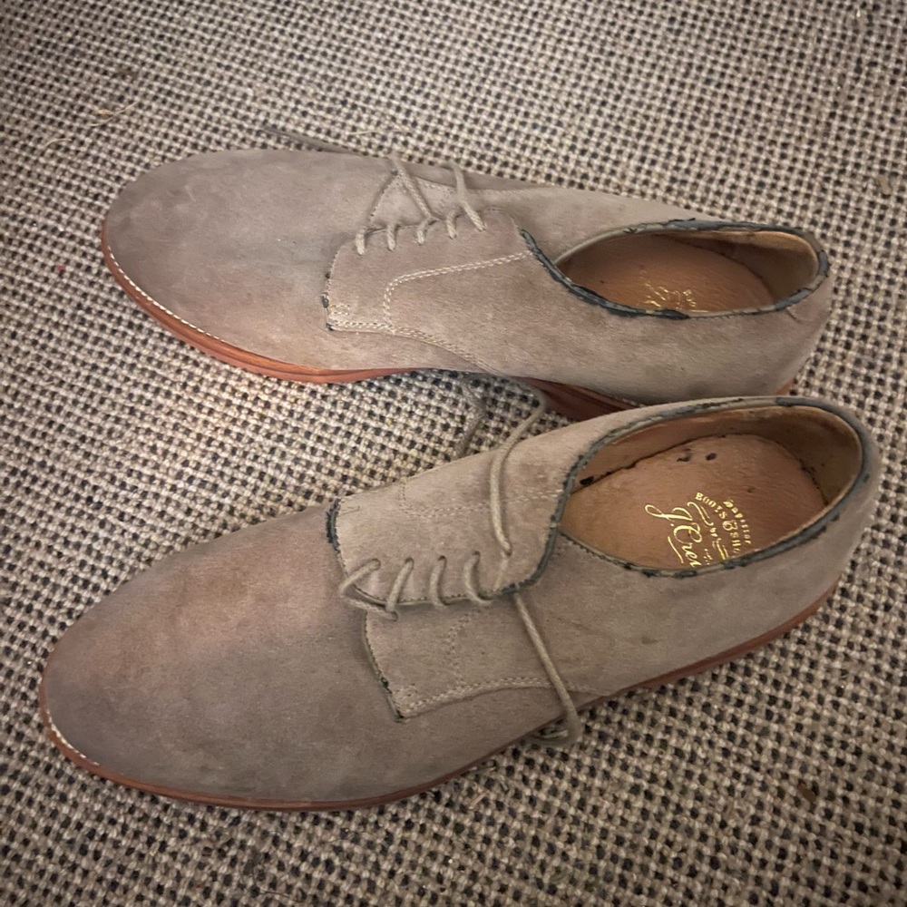 J Crew Used Men's Suede Lace-Up Shoes - Picture 2 of 4